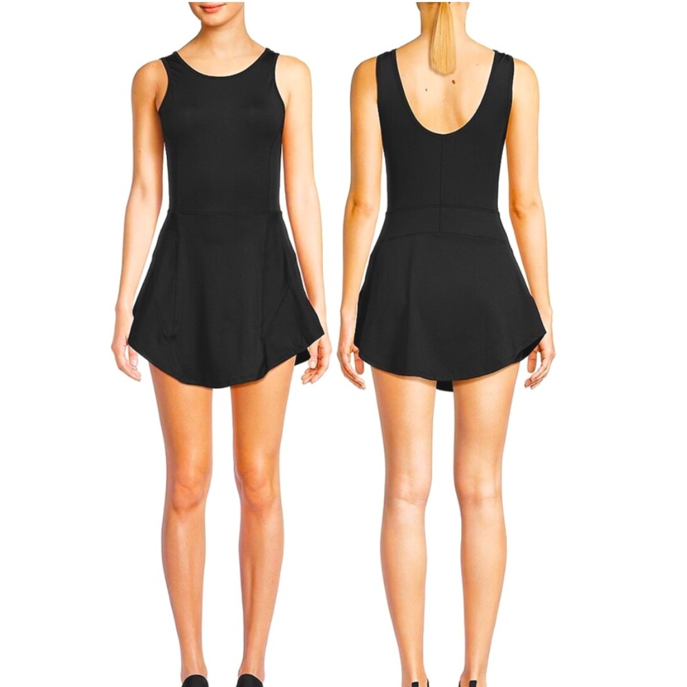 Spyder Active Black Tennis Dress with built in Shorts Stretches